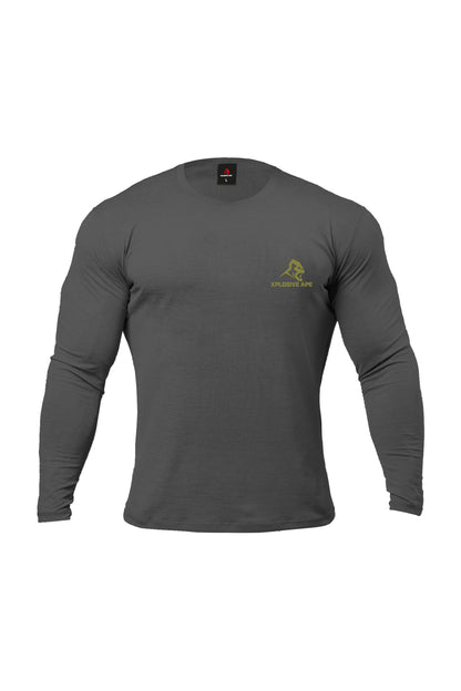 XAPE Garage Strength Long Sleeve Tee - Charcoal
