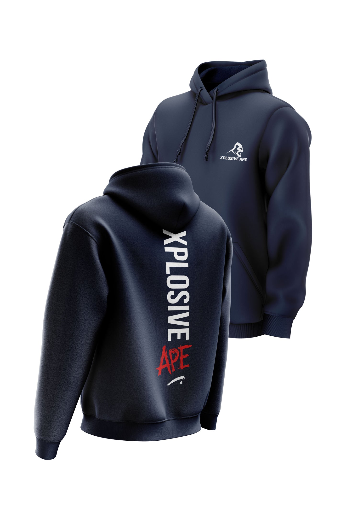 XAPE Graffiti V2 String Hoodie - Navy