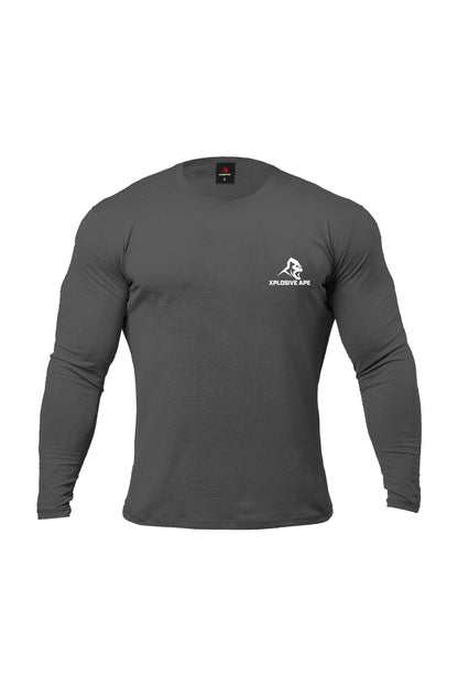 XAPE Graffiti Long Sleeve Tee - Charcoal