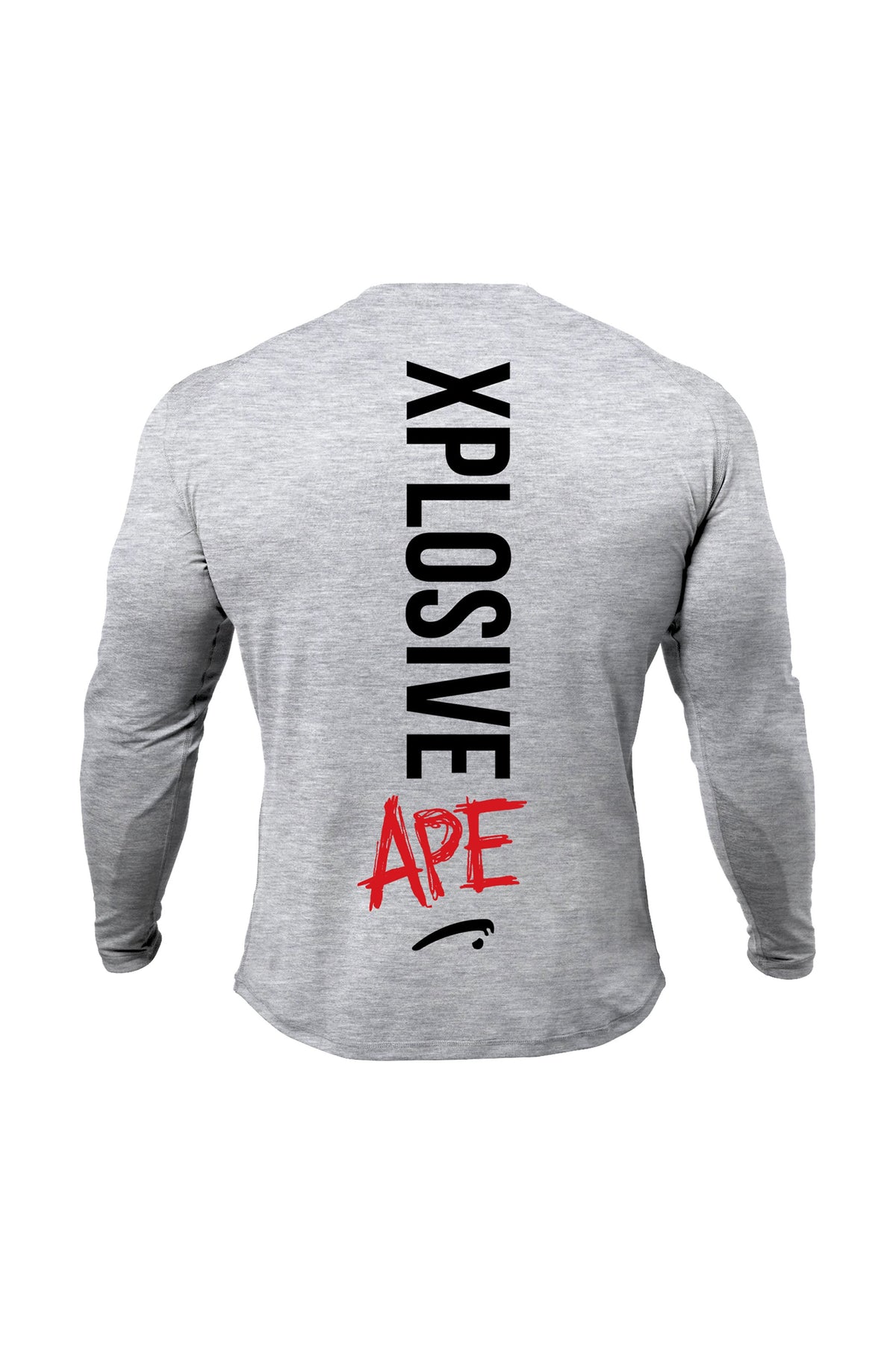 XAPE Graffiti Long Sleeve Tee - Sports Grey