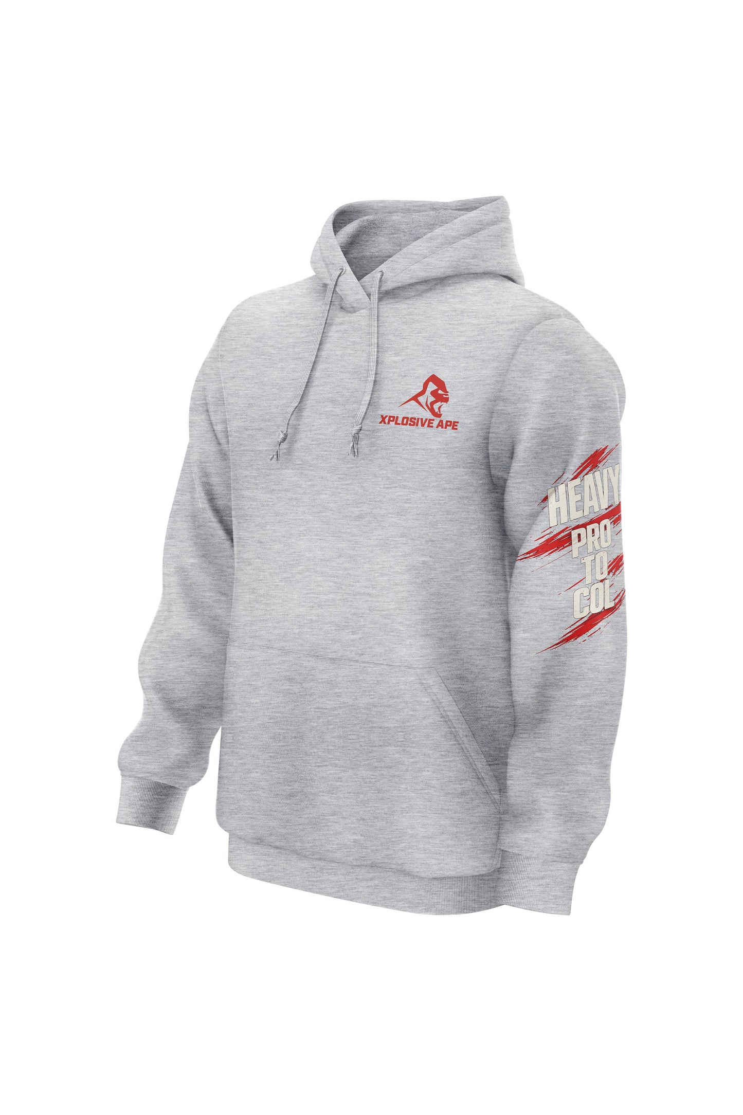 XAPE Heavy Protocol String Hoodie - Sports Grey