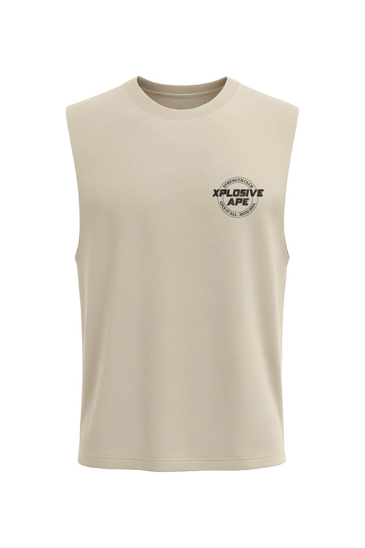 XAPE Heritage Club Drop Arm Tank Top - Sand