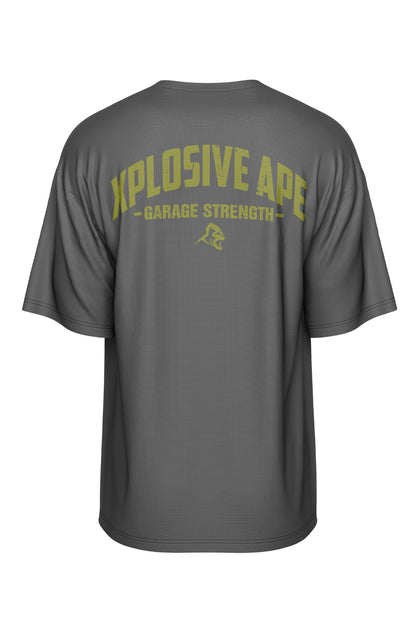 XAPE Garage Strength V2 Oversized Tee - Charcoal