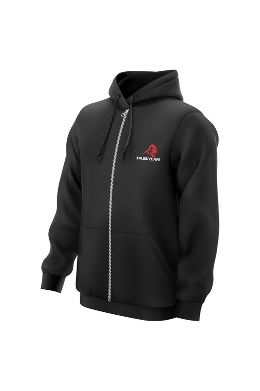 XAPE Original Logo Zip Hoodie - Black