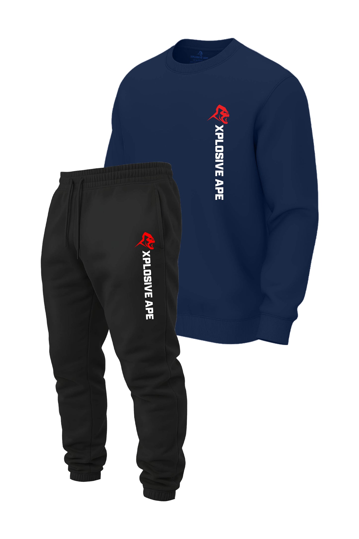 XAPE Originals Logo V2 Sweatshirt & Originals V2 Joggers Combo - Navy/Black