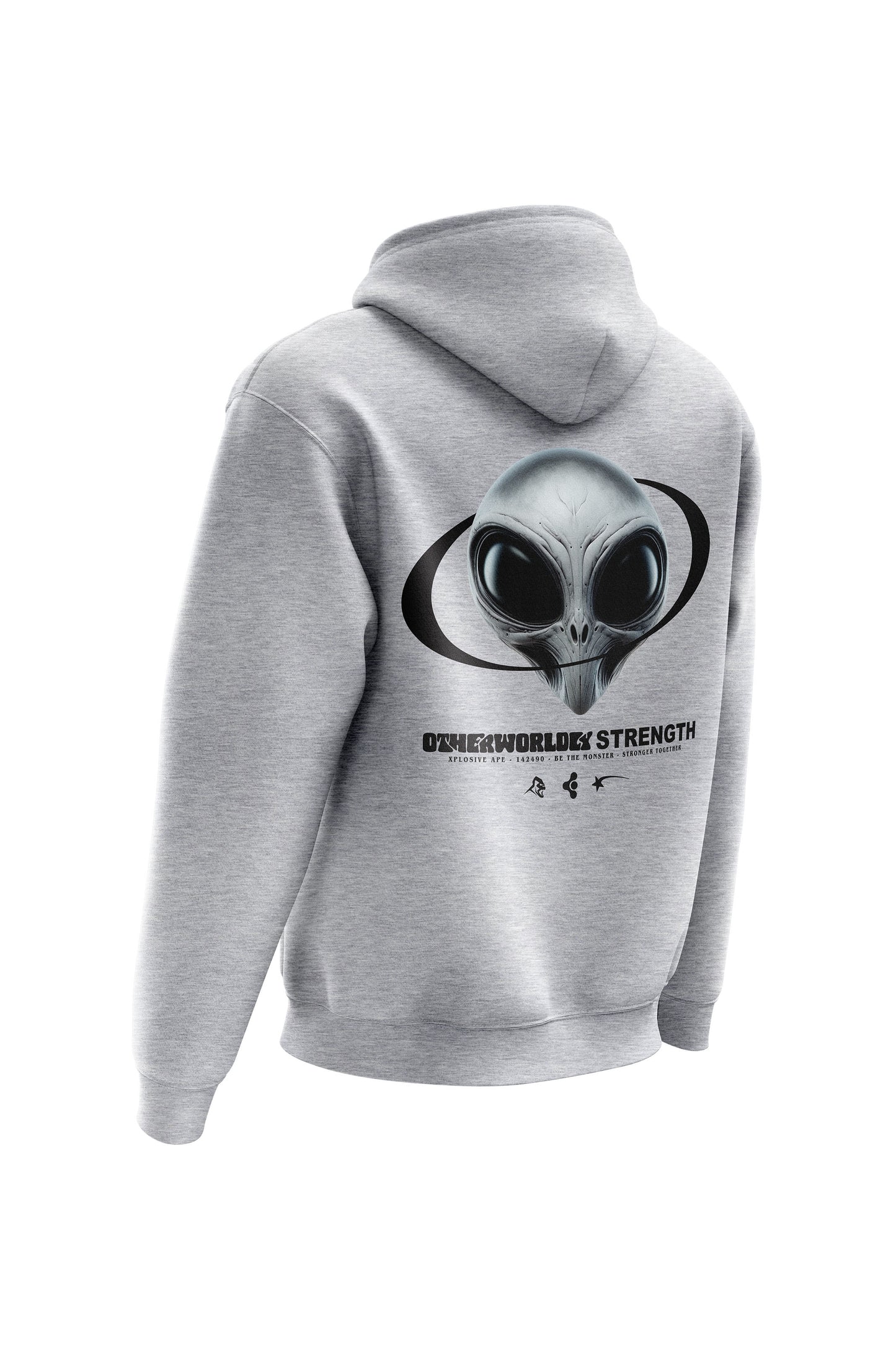 XAPE Otherworldly Strength Hoodie - Heather Grey