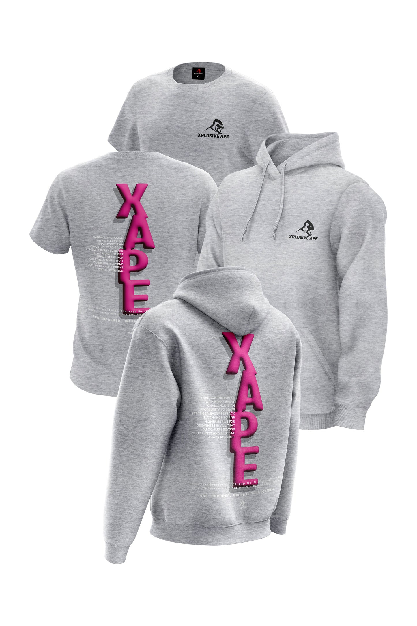 XAPE Potential V2 Hoodie & Tee Combo - Sports Grey