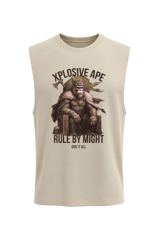 XAPE Rule My Might Tank Top - Sand
