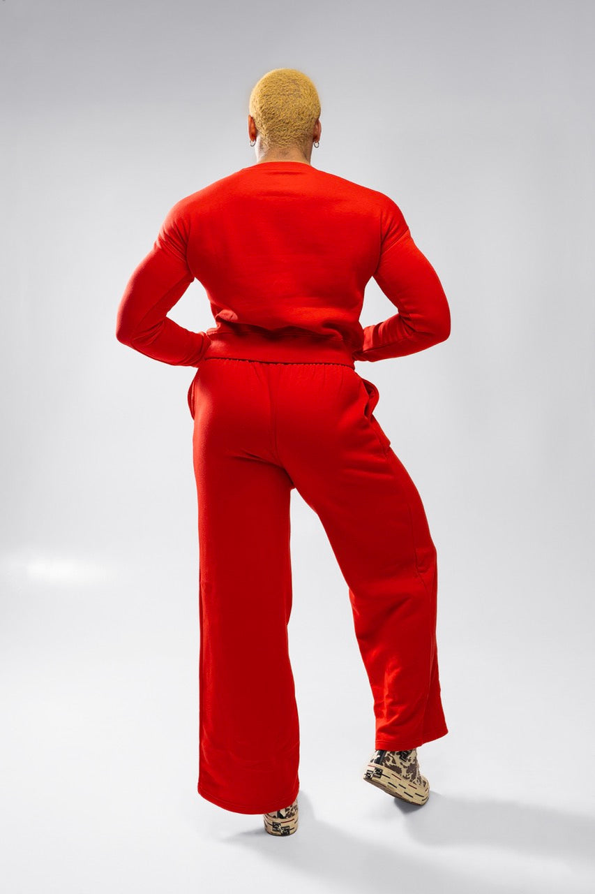 XAPE Core Logo Cropped Sweatshirt - Red