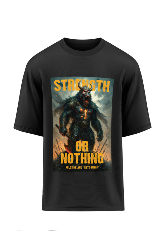 XAPE Strength Or Nothing  Oversized Tee - Black