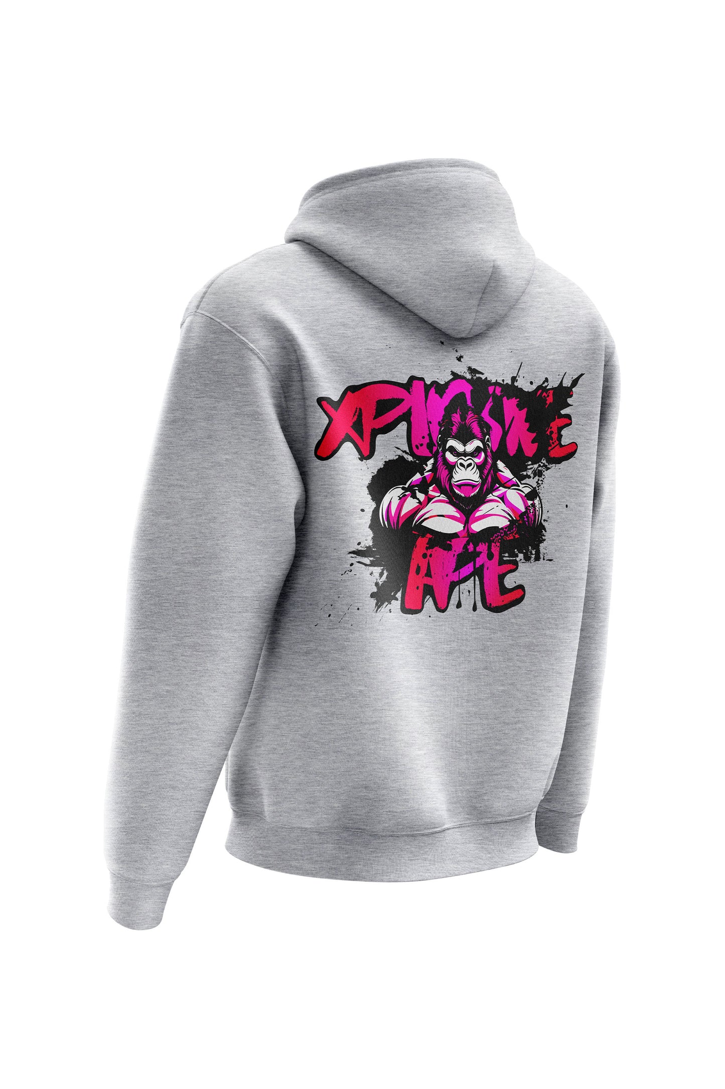 XAPE Splatter Graffiti V3 Hoodie - Heather Grey