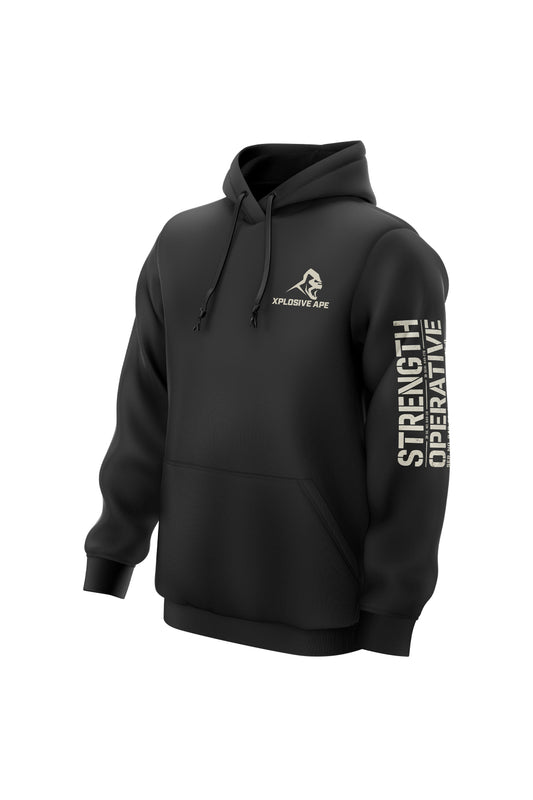 XAPE Strength Operative String Hoodie - Black
