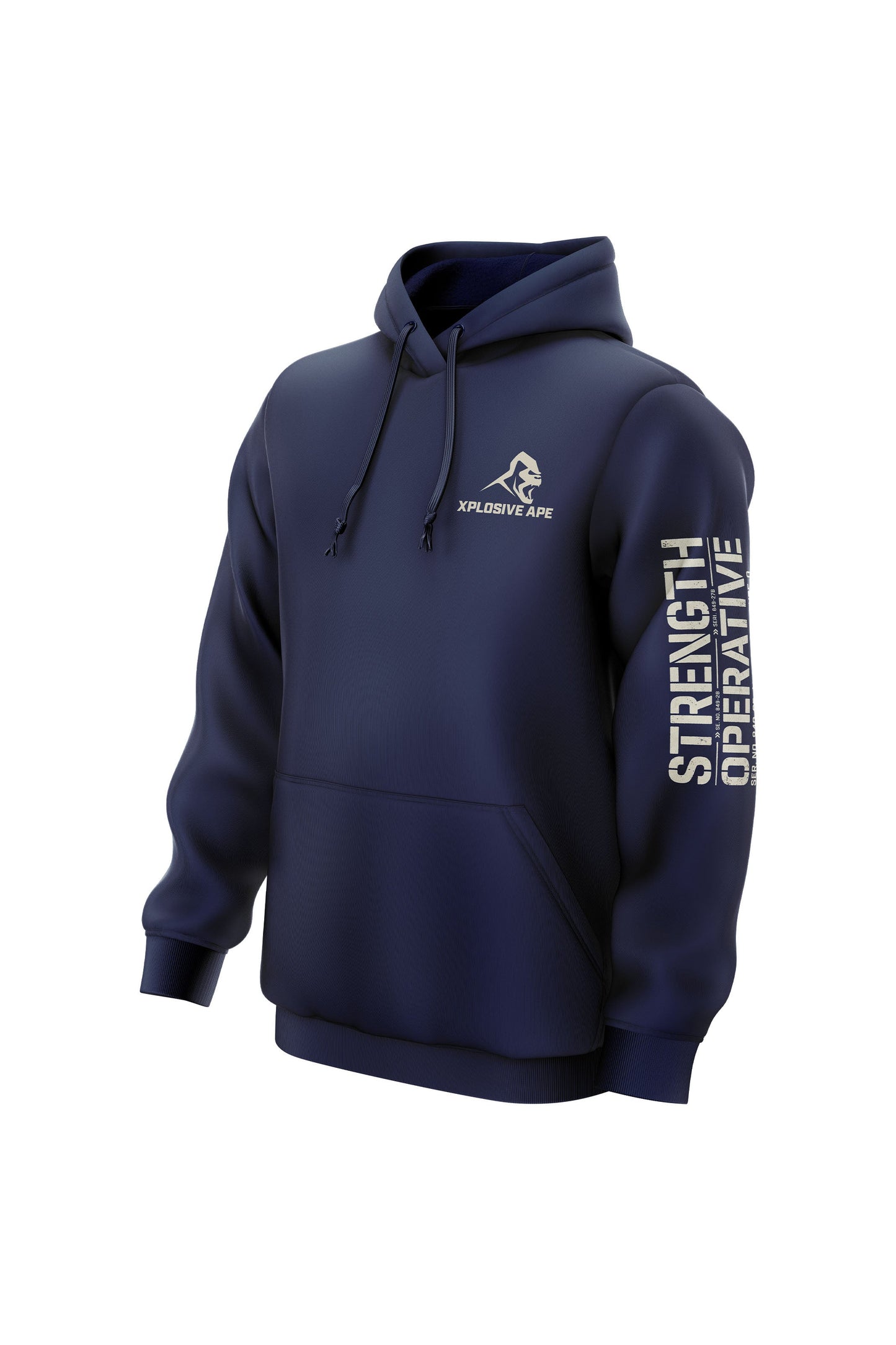 XAPE Strength Operative String Hoodie - Navy