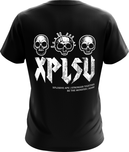XAPE Three Skulls Tee - Black