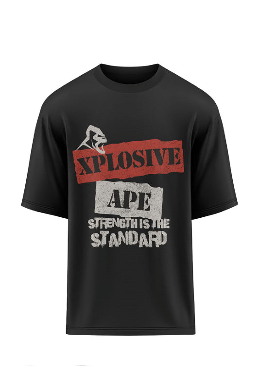 XAPE Strength Standard Oversized Tee - Black