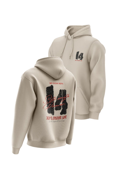 XAPE Strength Built 14 String Hoodie - Sand