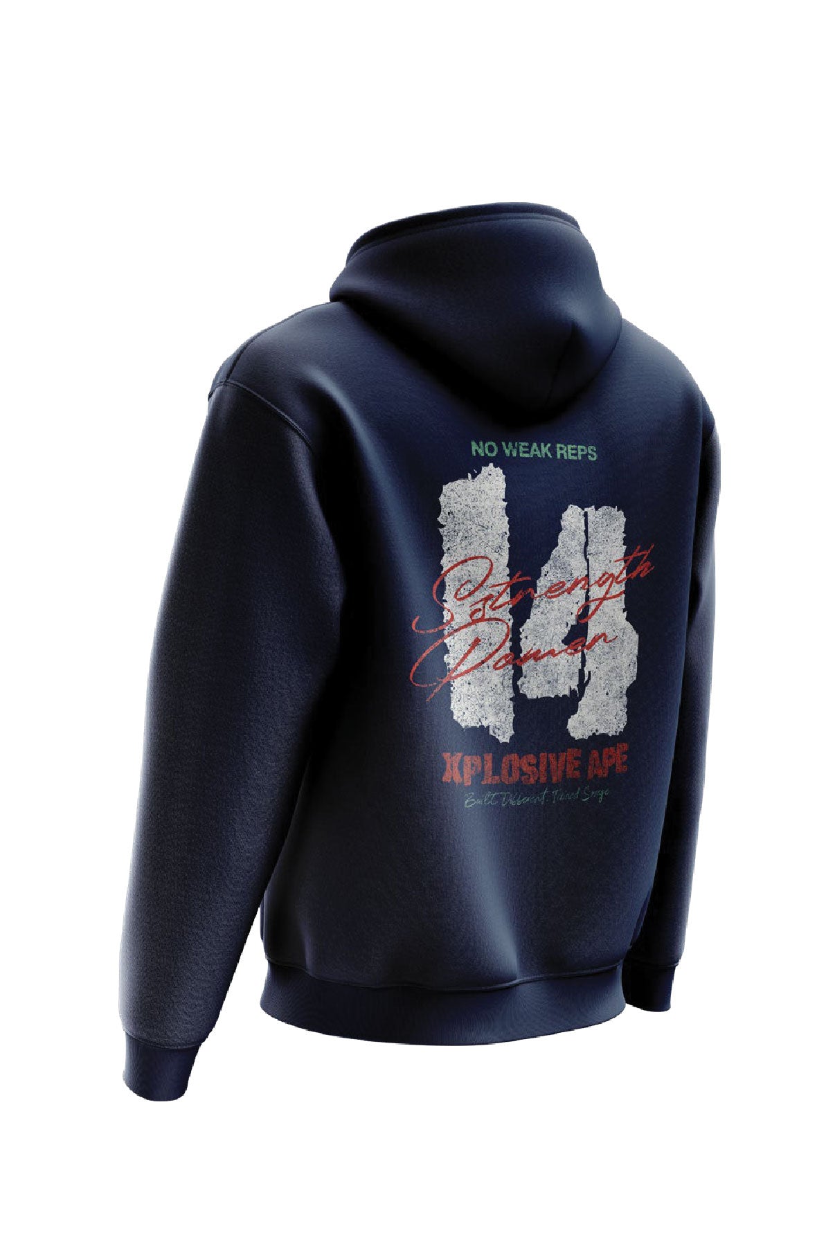 XAPE Strength Built 14 String Hoodie - Navy