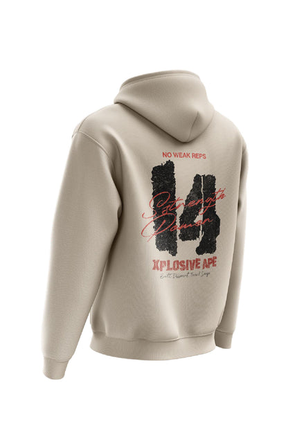 XAPE Strength Built 14 String Hoodie - Sand