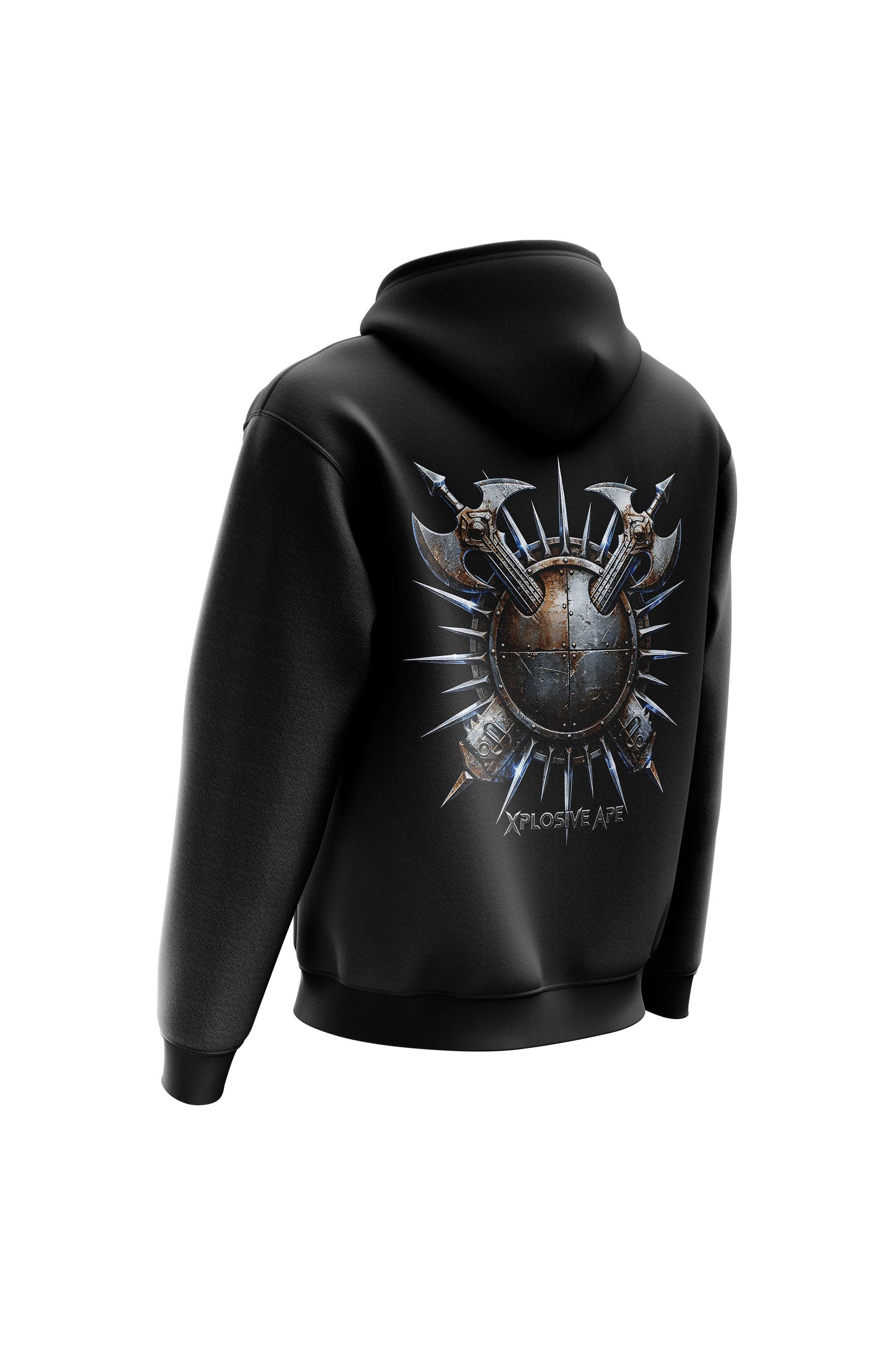 XAPE Warlord Crest String Hoodie - Black