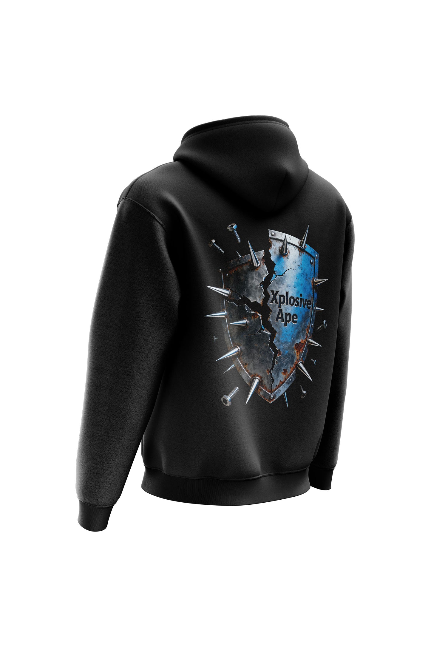 XAPE Warplate Shield String Hoodie - Black