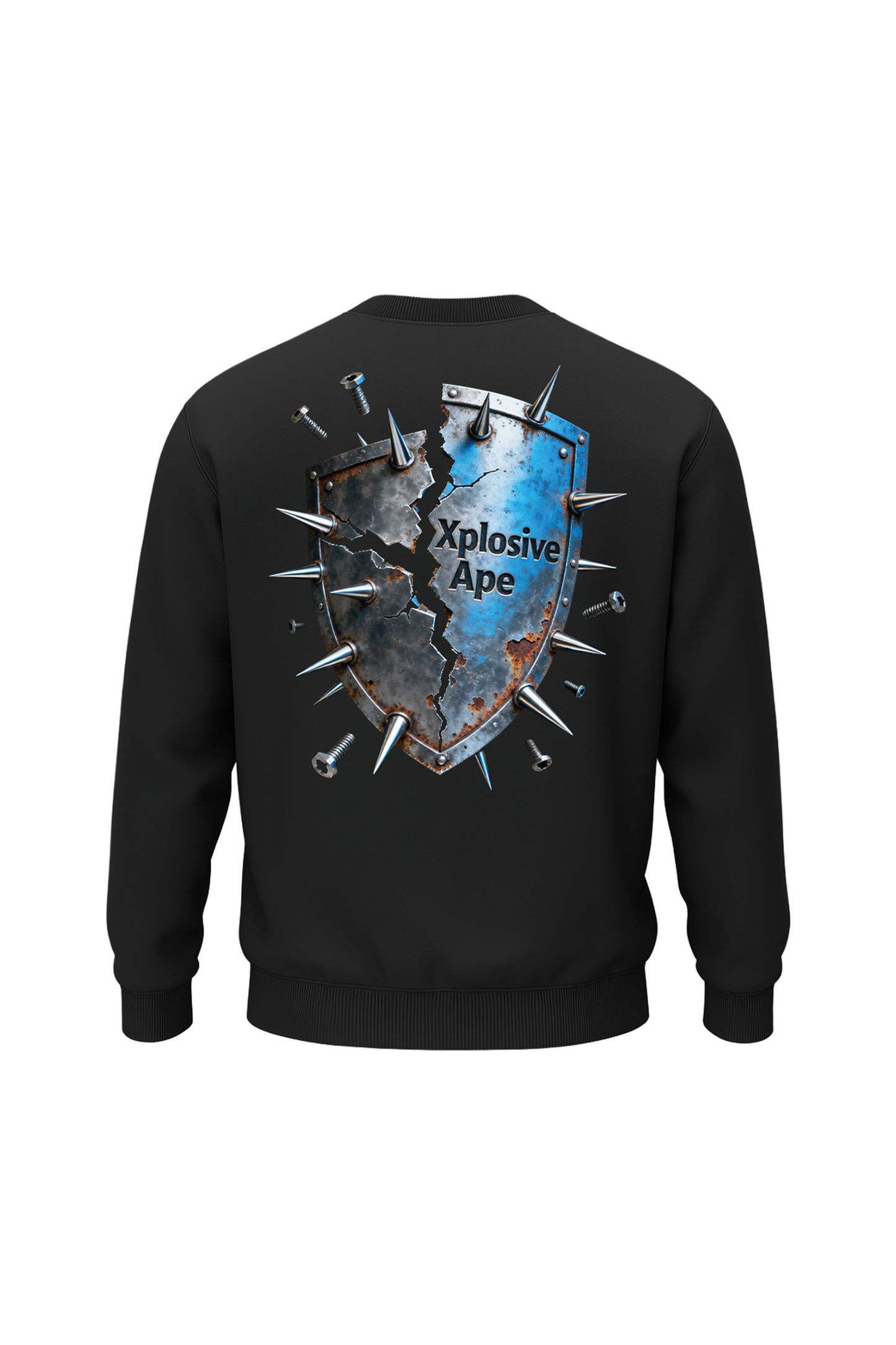 XAPE Warplate Shield Sweatshirt - Black