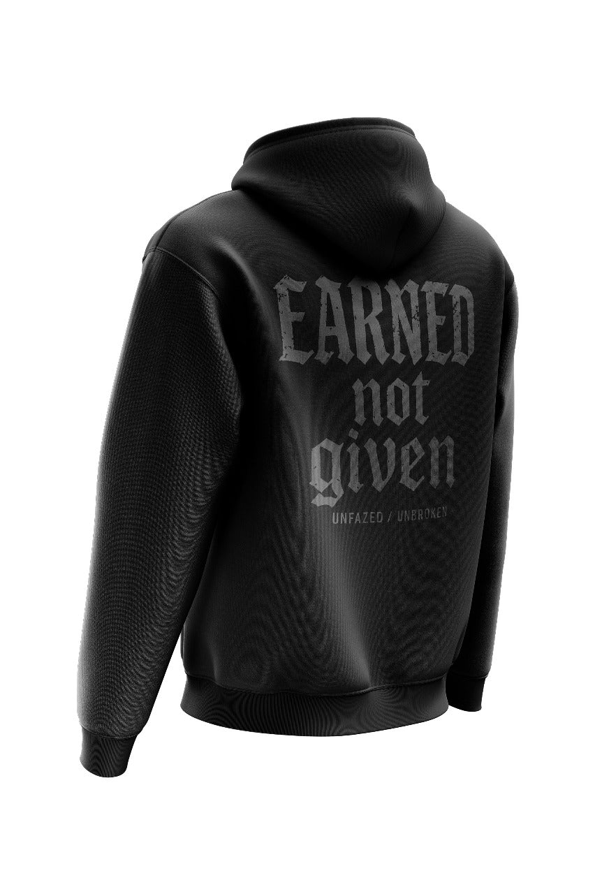 XAPE Earned Not Given String Hoodie - Black