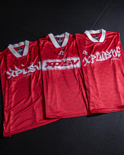 XAPE Street Paint Sports Jersey - Red/White