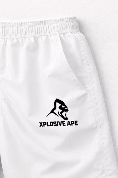 XAPE Classic Logo Mesh Shorts - White