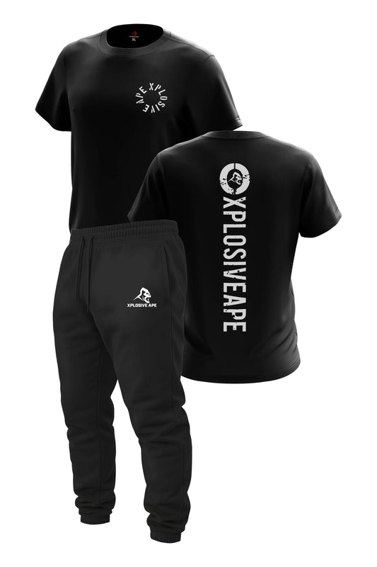 XAPE Impact Tee  & Prime Joggers  Combo - Black