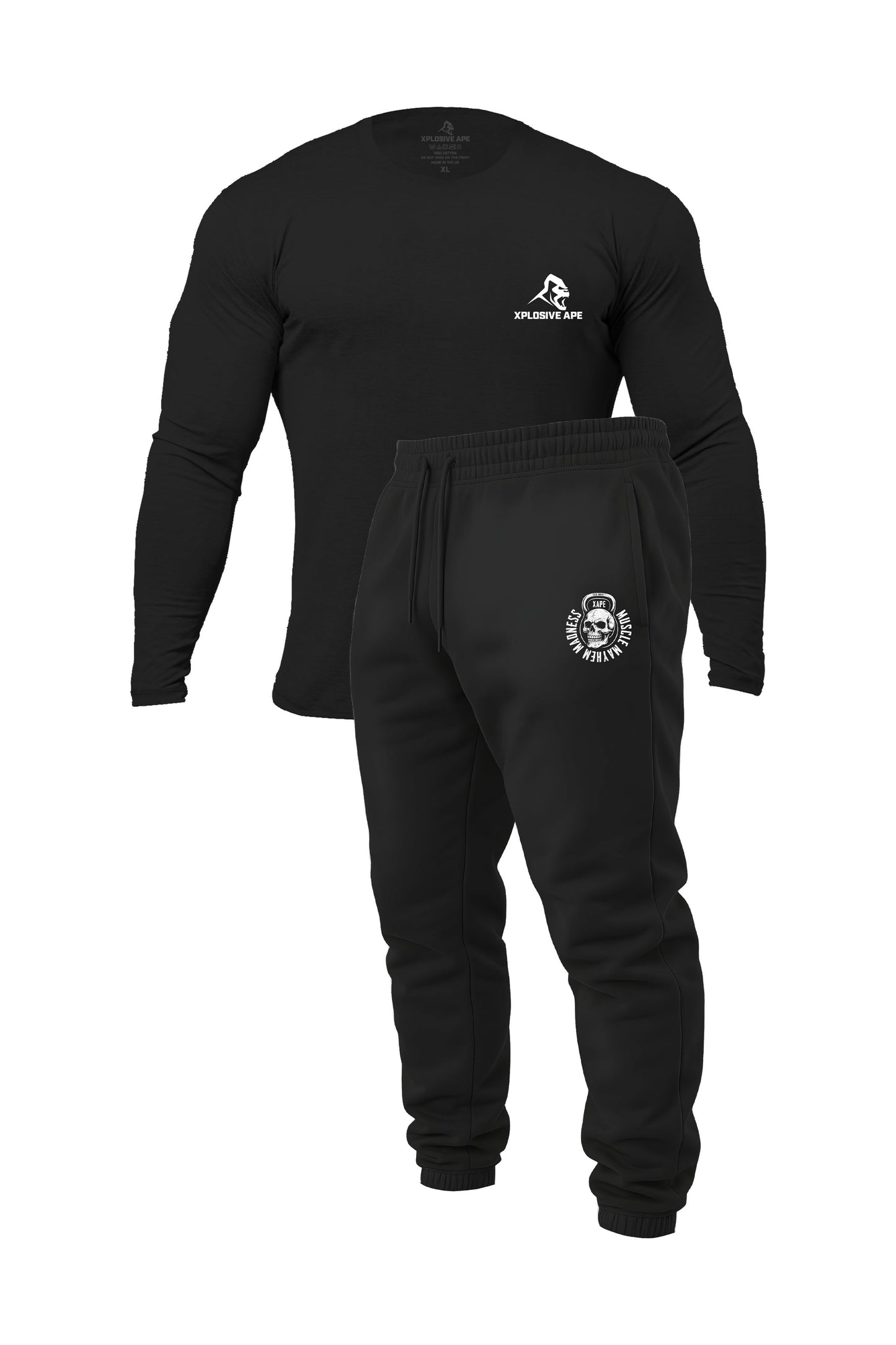 XAPE Prime Long Sleeve Tee & Hardwired Joggers  Combo - Black