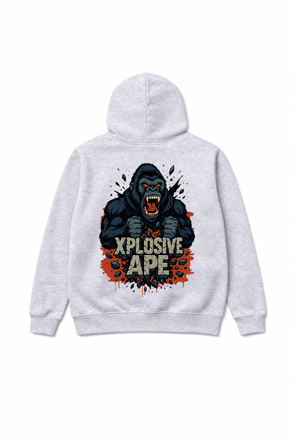 XAPE Ape Smash String Hoodie - Sports Grey