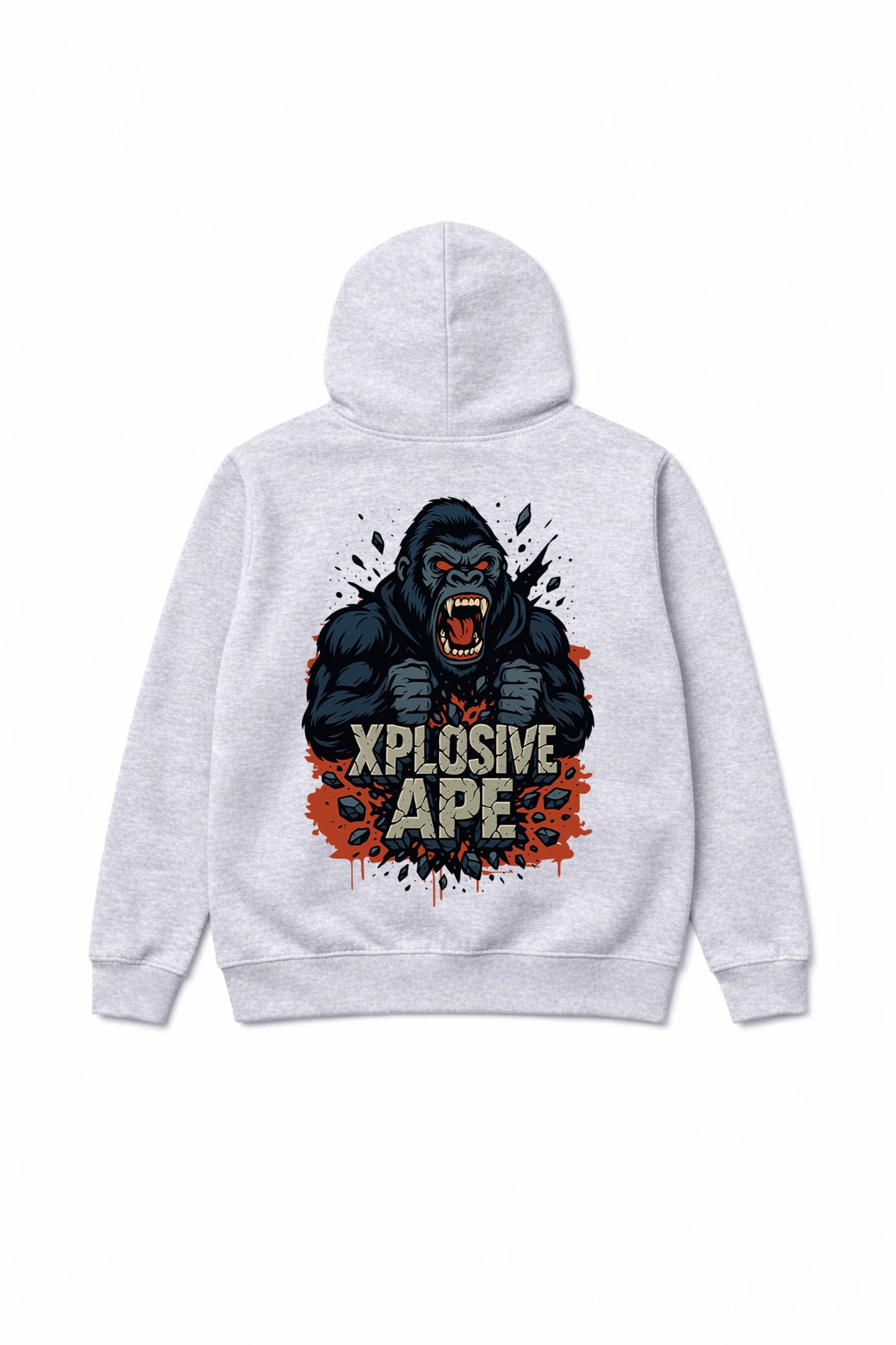 XAPE Ape Smash String Hoodie - Sports Grey