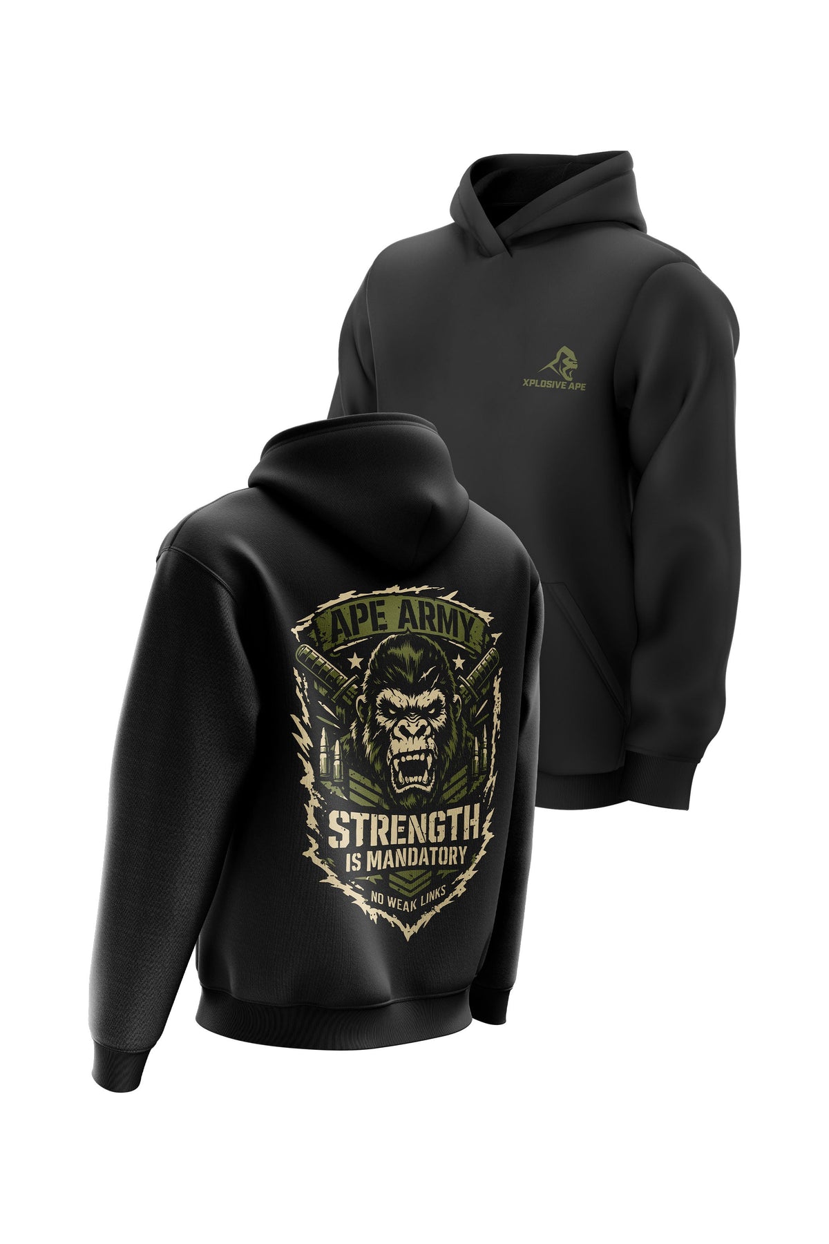 XAPE Army Hoodie - Black