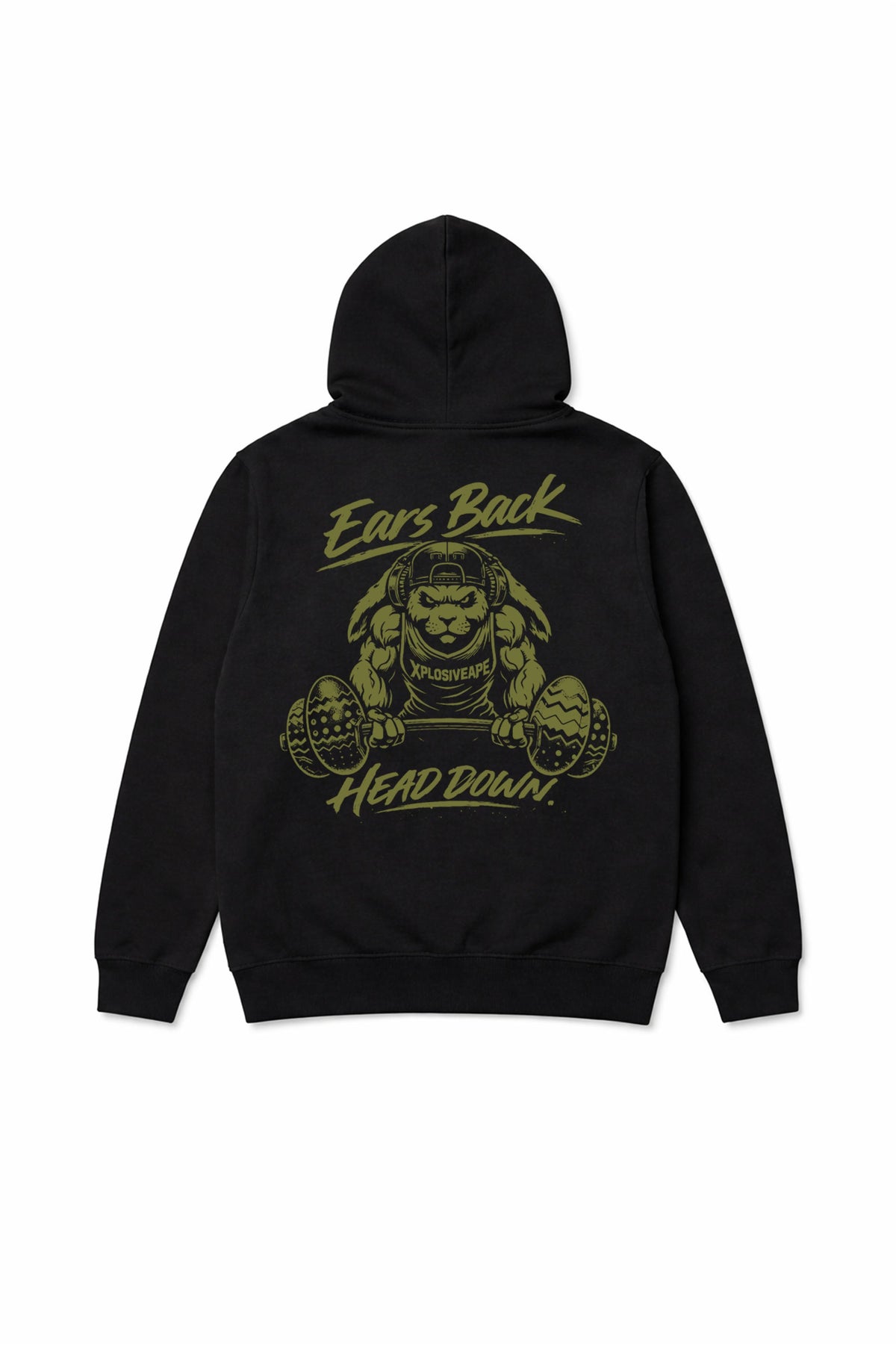 XAPE Head Down String Hoodie - Black