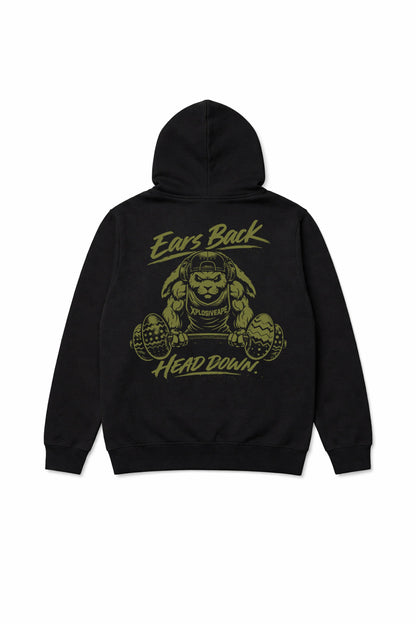 XAPE Head Down String Hoodie - Black