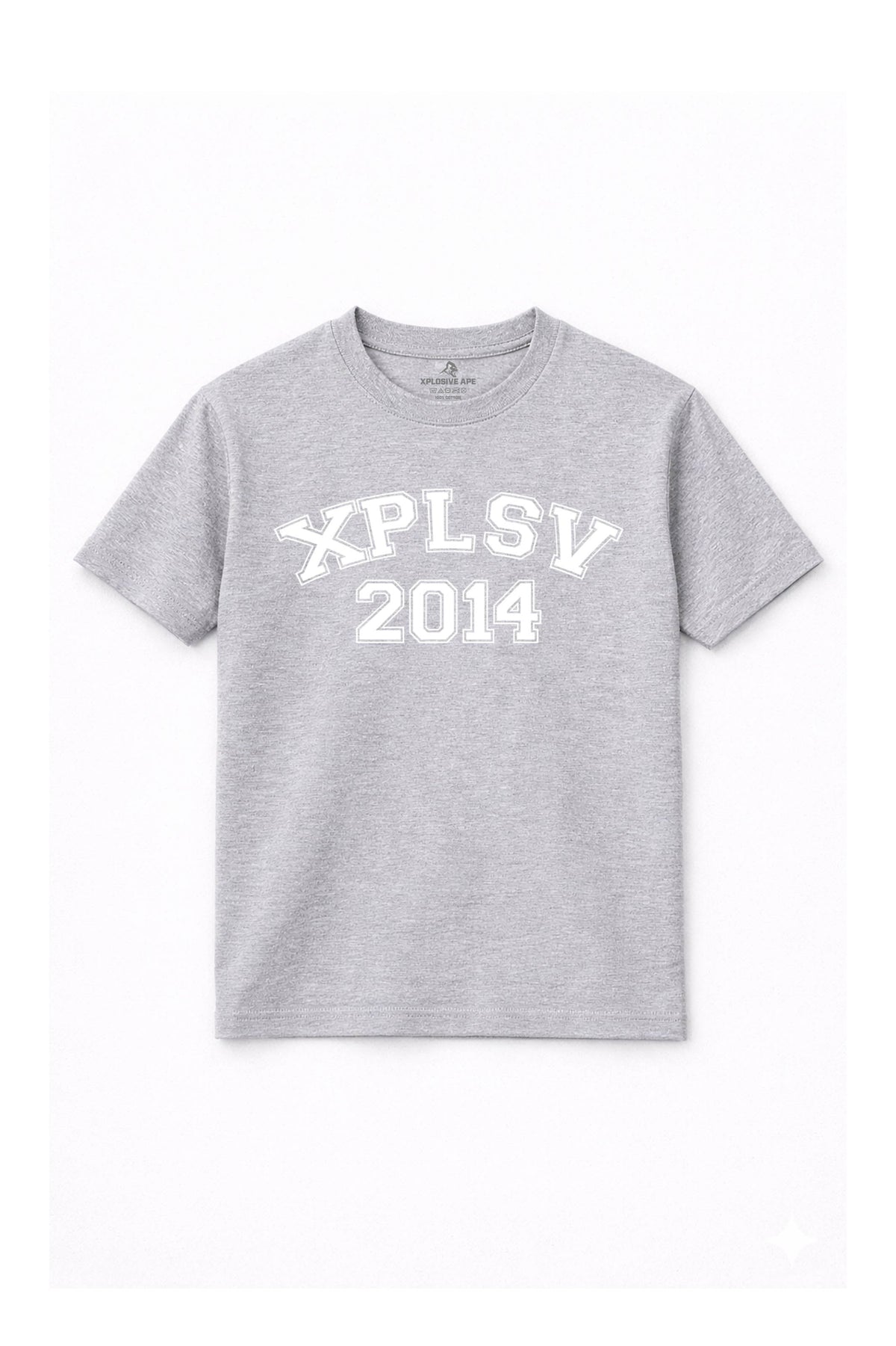 XAPE Campus Script Tee - Sports Grey