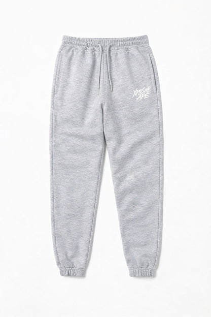 XAPE Classic Brush Script Joggers - Heather Grey