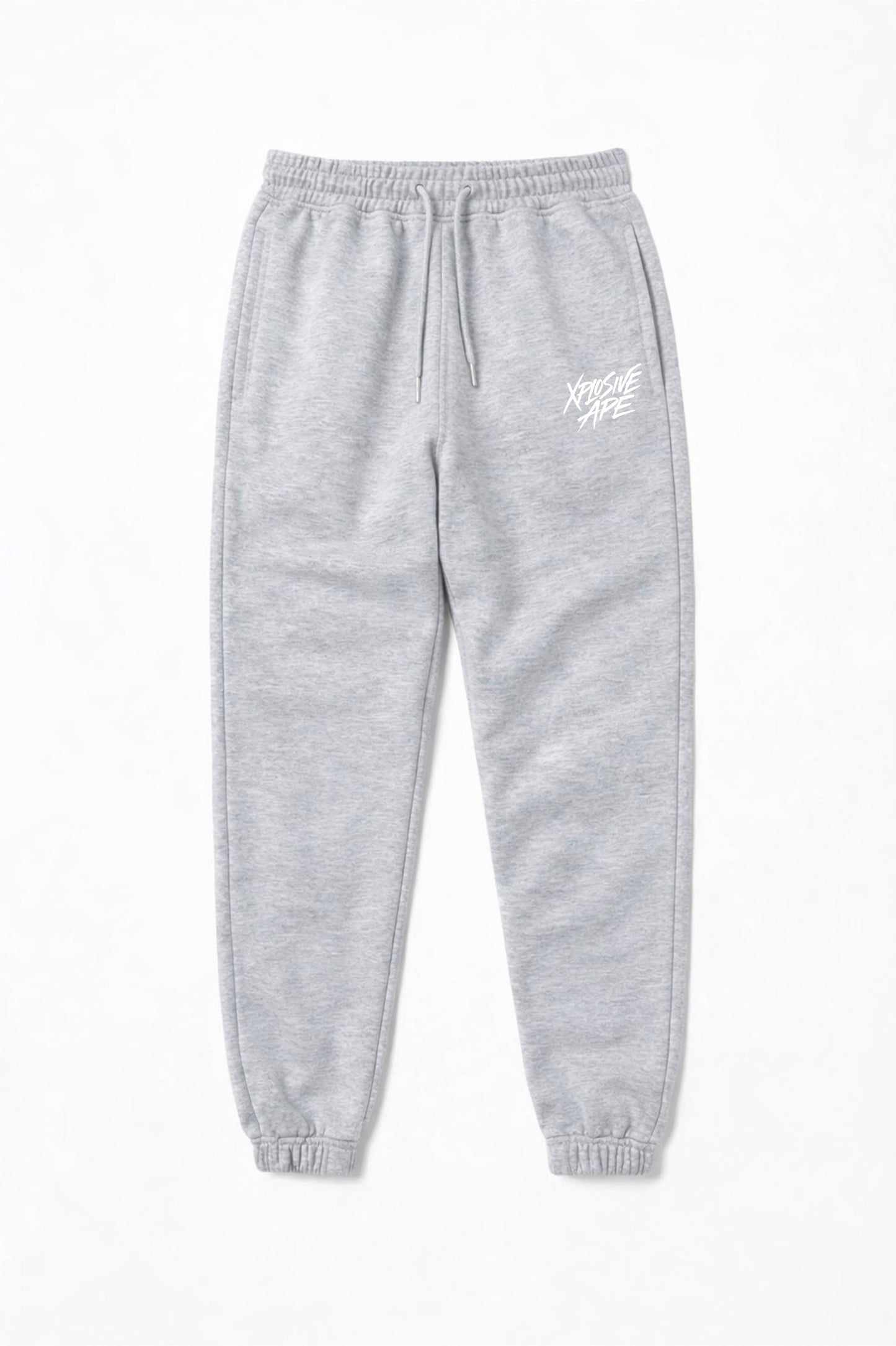 XAPE Classic Brush Script Joggers - Heather Grey