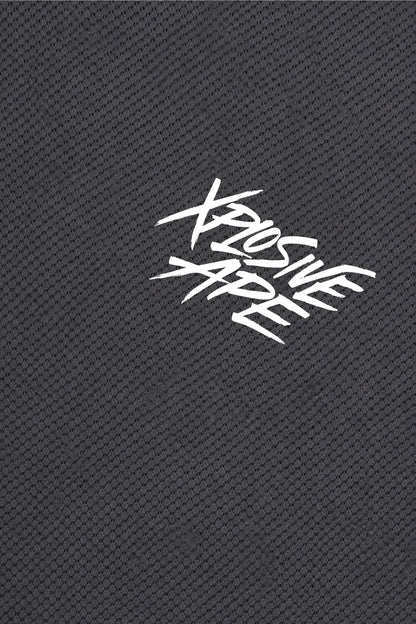XAPE Classic Brush Script X Tech Tee - Charcoal