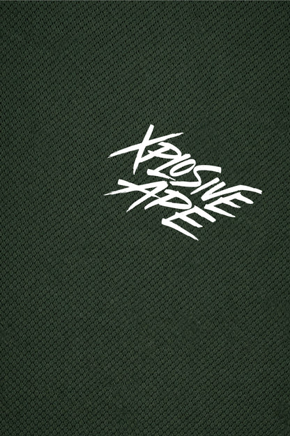 XAPE Classic Brush Script X Tech Tee - Forest Green