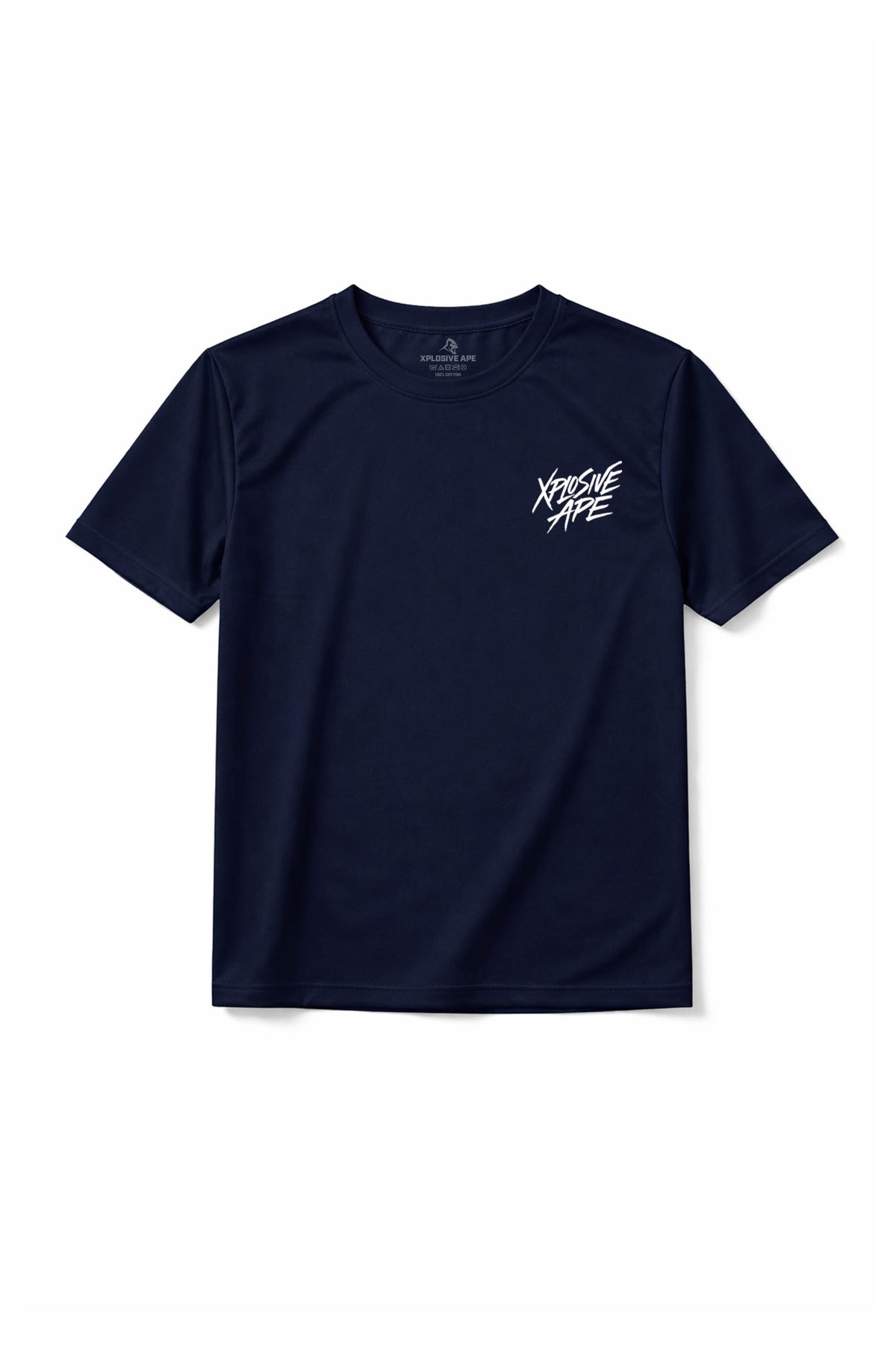 XAPE Classic Brush Script X Tech Tee - Navy
