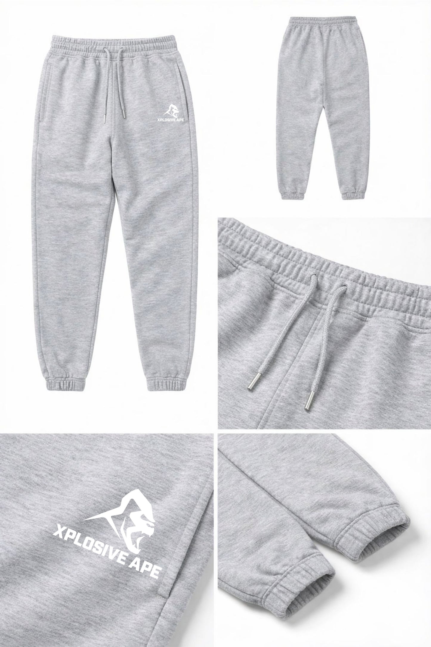 XAPE Classic Logo Joggers - Ash Grey