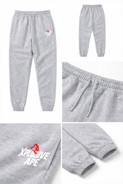 XAPE Classic Stencil Logo Joggers - Heather Grey
