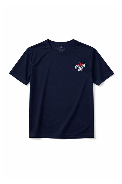XAPE Classic Stencil Logo X Tech Tee - Navy