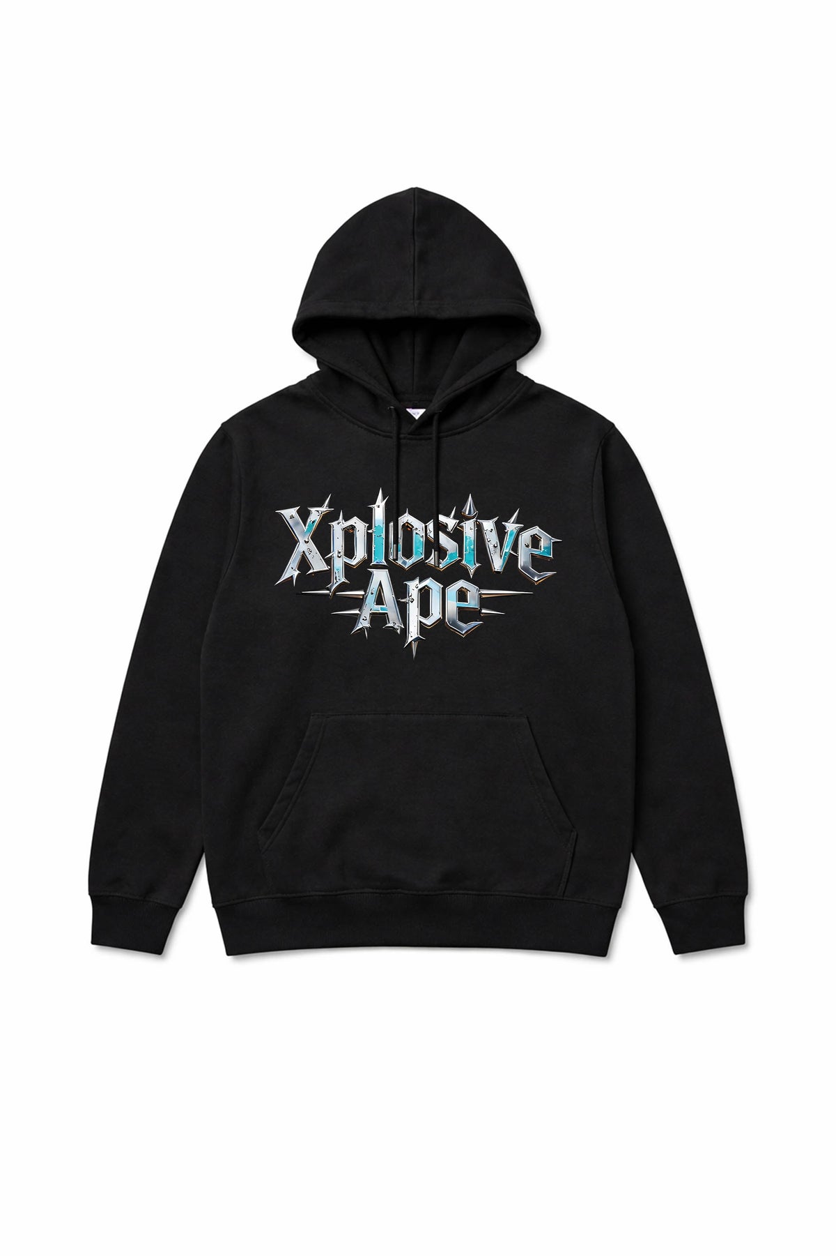 XAPE Cold Steel Script String Hoodie - Black