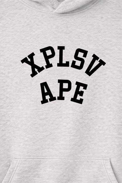 XAPE Collegiate Raglan Hoodie - Oatmeal Heather/Black