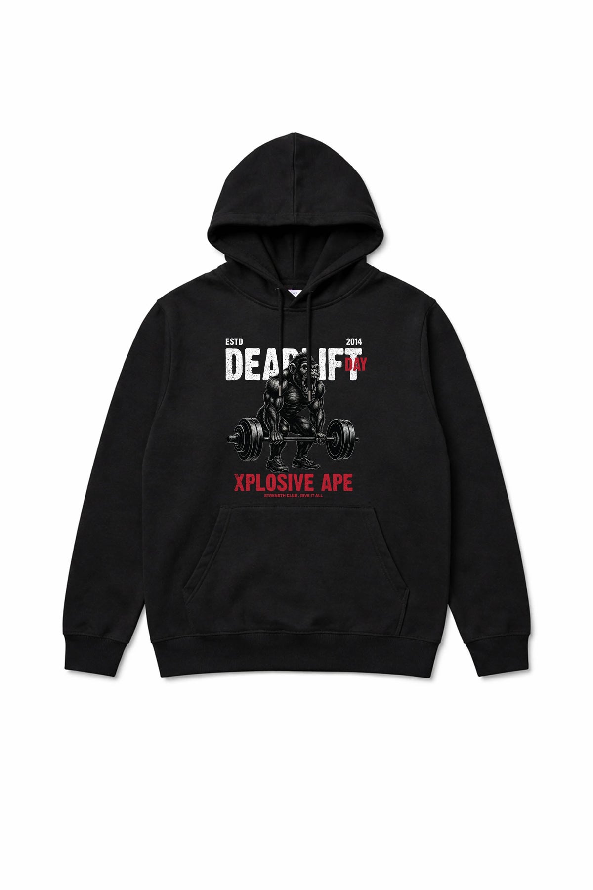 XAPE Deadlift Day V4 String Hoodie - Black