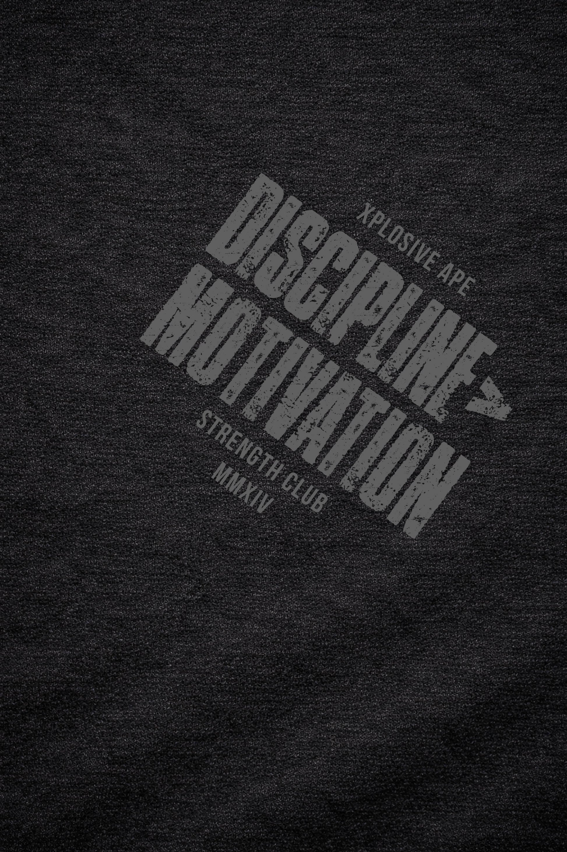 XAPE Discipline Motivation String Hoodie - Black