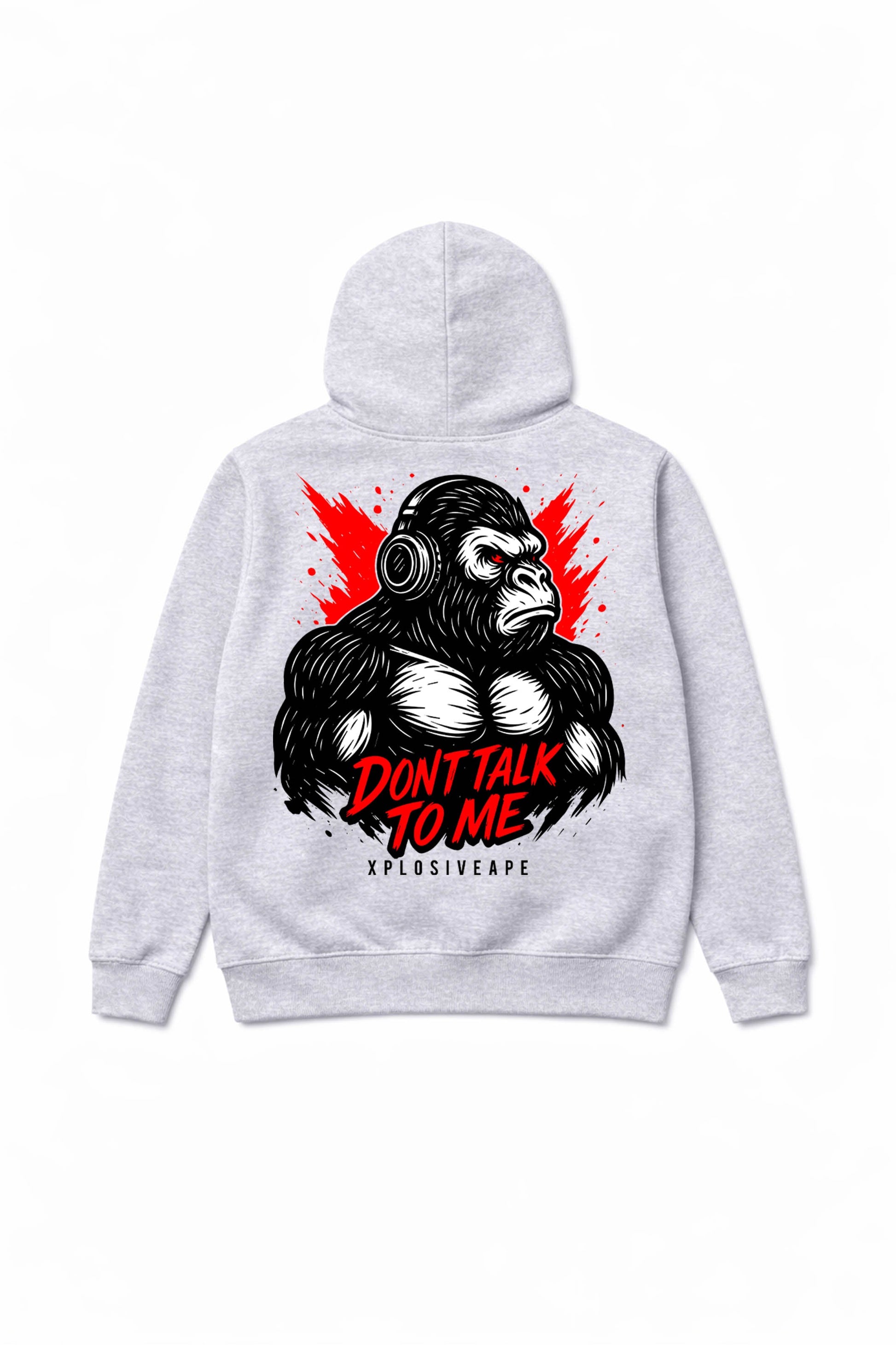 XAPE Don't Talk To Me V2 String Hoodie - Sports Grey