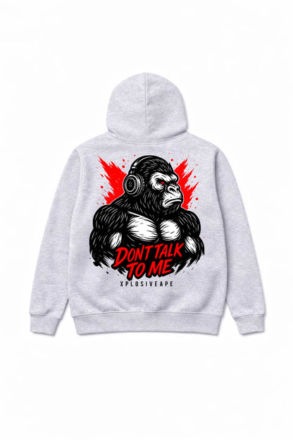 XAPE Don't Talk To Me V2 String Hoodie - Sports Grey